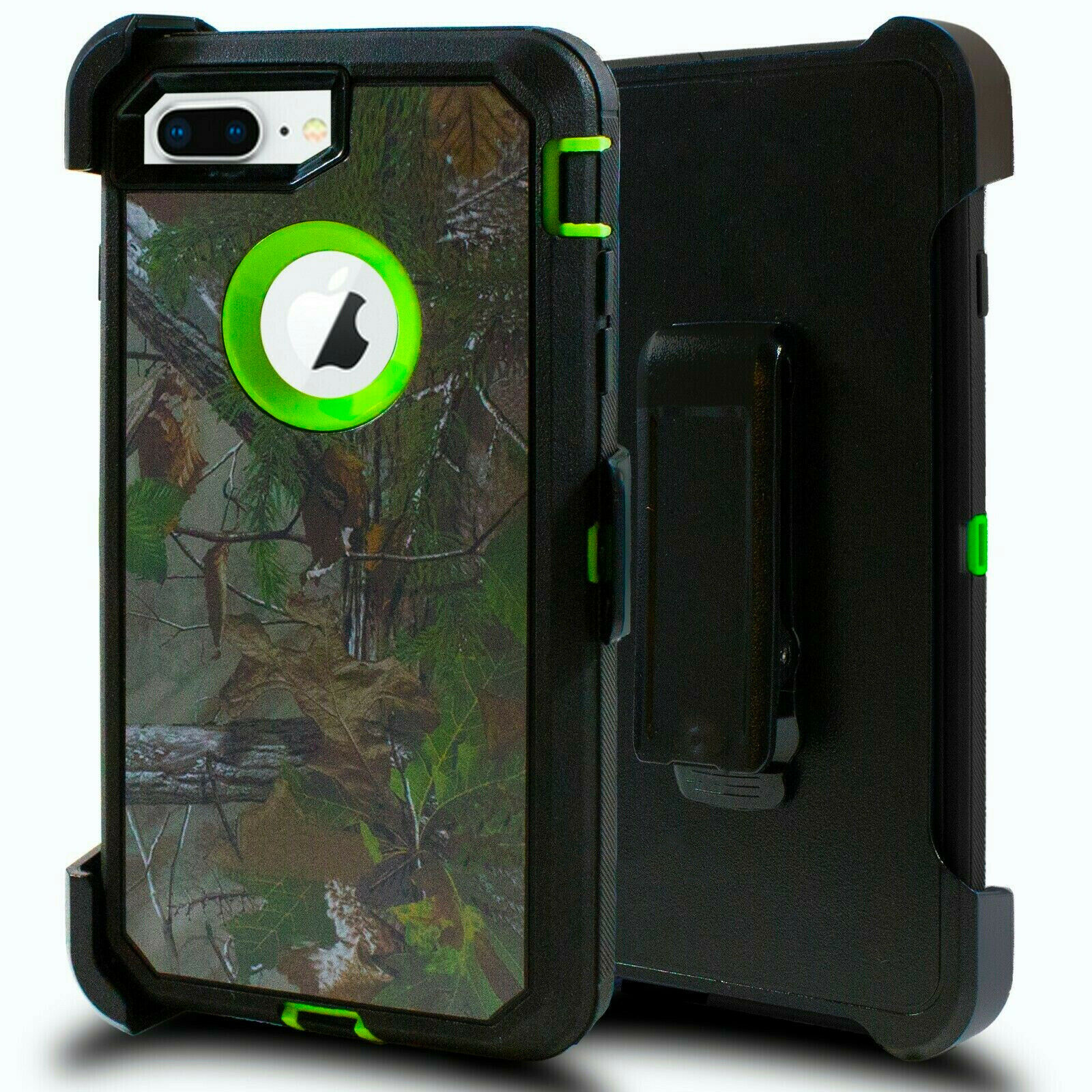 Premium Camo Heavy Duty Case with Clip for iPHONE 8 / 7 / 6S / 6 (Tree Green)